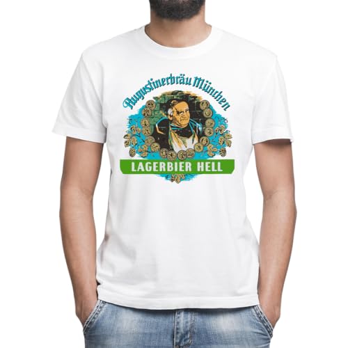 Augustiner Munich Beer Lagerbier Hell Klassisches Herren-T-Shirt mit Rundhalsausschnitt und kurzen Ärmeln 4X-Large Augustiner Munich Beer Lagerbier Hell Klassisches Herren-T-Shirt mit Rundhalsausschnitt und kurzen Ärmeln 4X-Large von Moonai