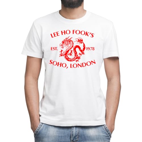 Lee Ho Fook's Dragon Klassisches Herren-T-Shirt mit Rundhalsausschnitt und kurzen Ärmeln X-Large Lee Ho Fook's Dragon Klassisches Herren-T-Shirt mit Rundhalsausschnitt und kurzen Ärmeln X-Large von Moonai
