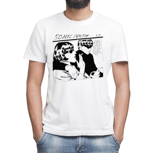 Moonai GOO Sonic Youth Klassisches Herren T-Shirt Weiß mit Rundhalsausschnitt und kurzen Ärmeln Medium Moonai GOO Sonic Youth Klassisches Herren T-Shirt Weiß mit Rundhalsausschnitt und kurzen Ärmeln Medium von Moonai