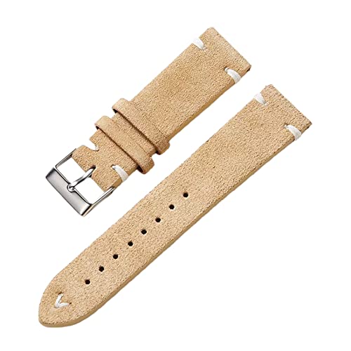 Moonbaby 20mm/22mm Vintage Wildleder Uhrenarmband Ersatz, hautfreundliches Uhrenarmband mit Schnellverschluss, Khaki, 22mm Moonbaby 20mm/22mm Vintage Wildleder Uhrenarmband Ersatz, hautfreundliches Uhrenarmband mit Schnellverschluss, Khaki, 22mm von Moonbaby