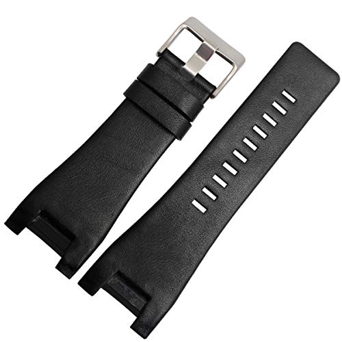 Leder 32mm Armband-Uhrenarmband Blackb Silver Buckle 32-18mm von Moonbaby