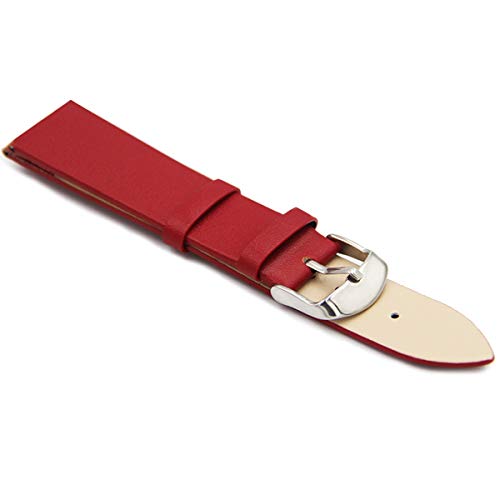 Leder-Uhrenarmband-Bügel-Uhr-Zubehör Damen Herren Uhrenarmbänder 12mm 14mm 16mm 18mm 20mm 22mm 12mm Rot von Moonbaby