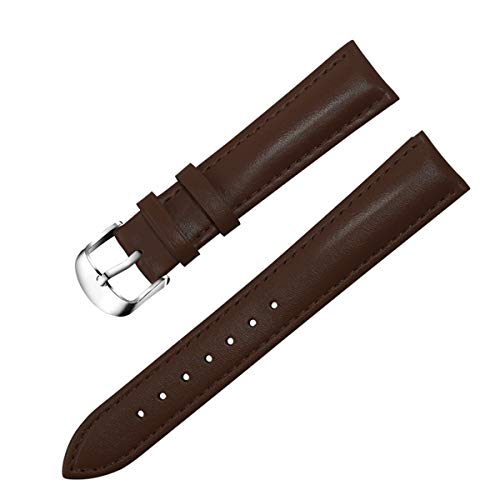 Lederband Männer Frauen 22mm 18mm 20mm 16mm 14mm 12mm Uhren Strap Metallschnalle Kaffee 12mm von Moonbaby