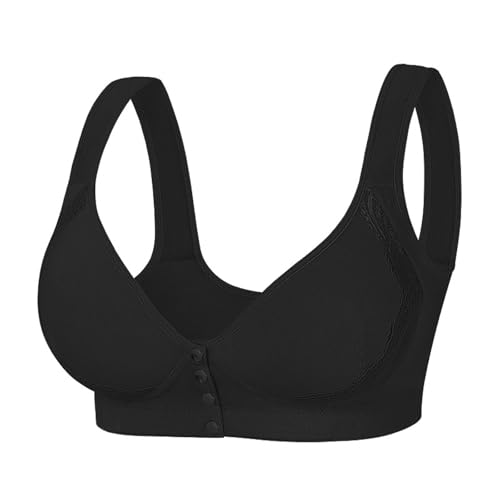MOONBADI Damen BHS Vorderverschluss Bügelloser schwarz Vollschalen Starker Halt Große Größen Funktioneller BHS BHS Push up extrem 115G von MOONBADI