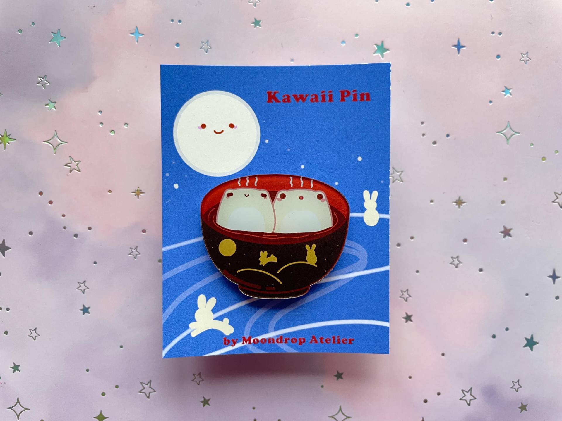 Frog Pin | Kawaii Mochi Froggy Acryl Brosche Anstecker Japanese Anko Soup Art Small Gift Frog Pin | Kawaii Mochi Froggy Acryl Brosche Anstecker Japanese Anko Soup Art Small Gift von MoondropAtelier