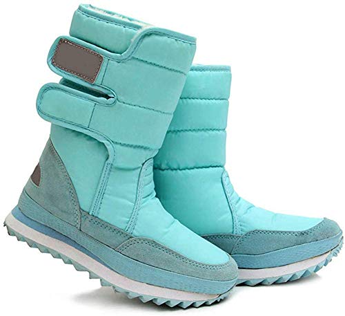 Moongodess Frauen Winter Warme Schnee Stiefeletten Low Heels künstliches Fuchs-Kaninchenfell Quaste Schuhe von Moongodess