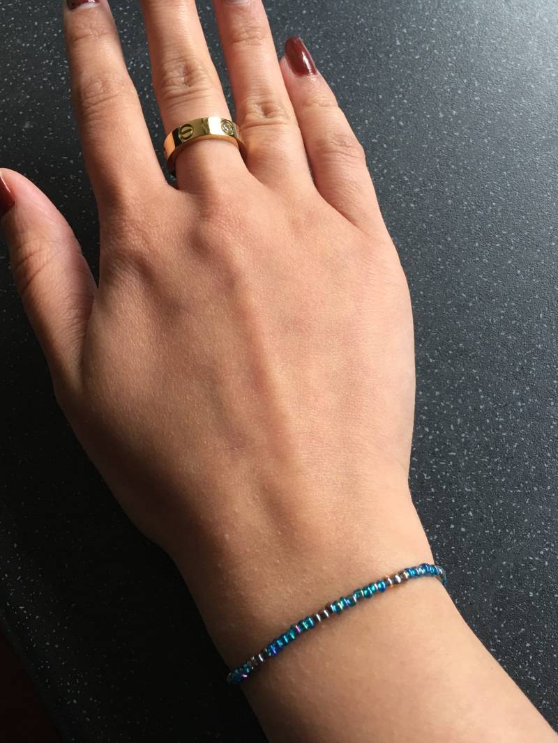 Kommunikation Halschakra Absicht Blaues Armband Spirituell Aufgeladen, Um Blockaden in Und Sprechverstellbare Krawattengröße Zu Klären von MoonlightGuidanceLtd