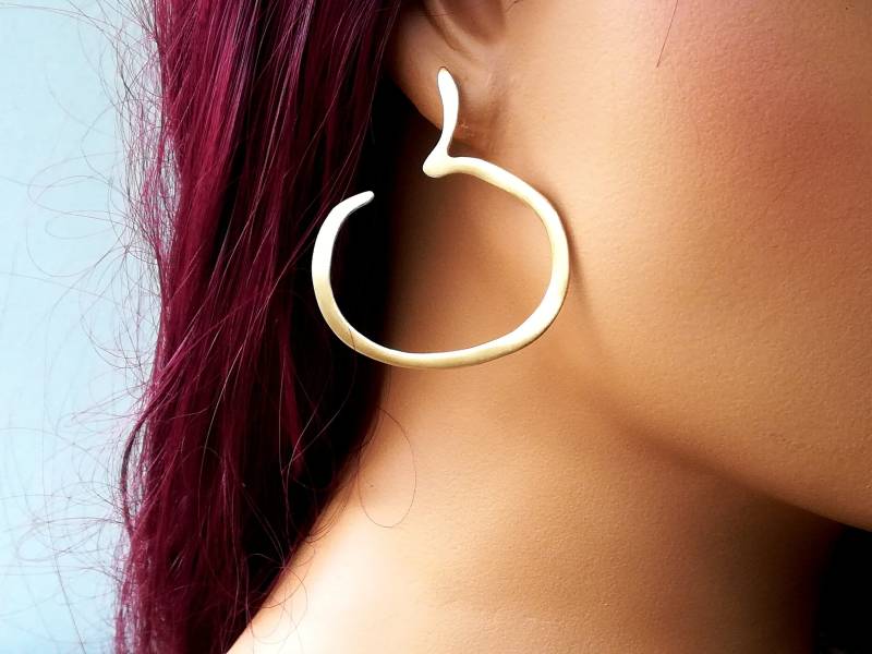 Band Ohrringe Gold von MoonlightJewelArt