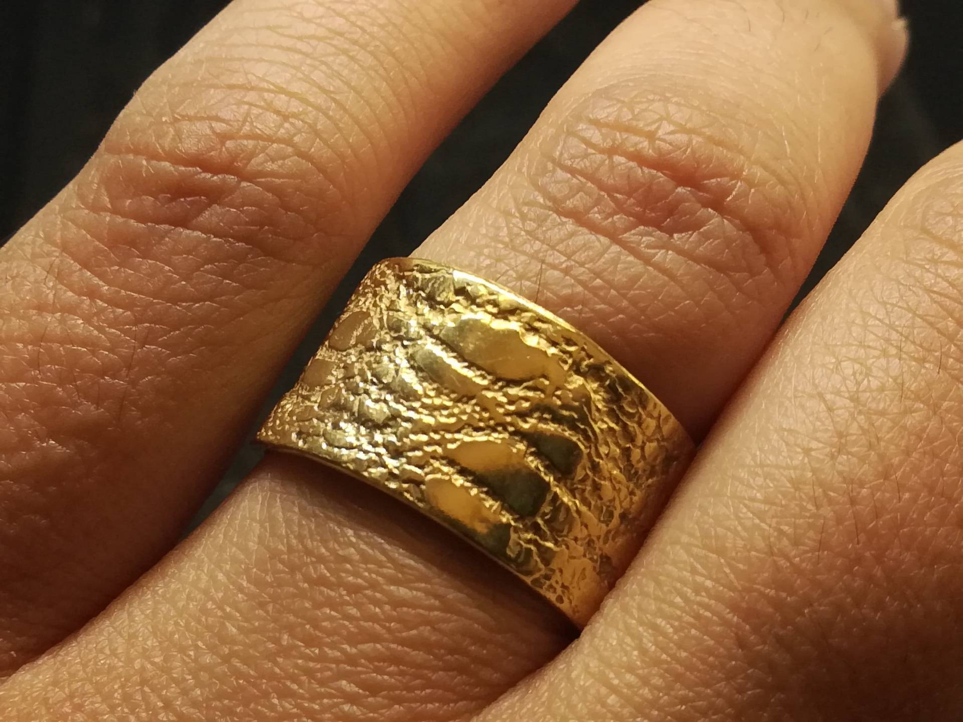 Breite Vergoldeter Ring Breite Vergoldeter Ring von MoonlightJewelArt