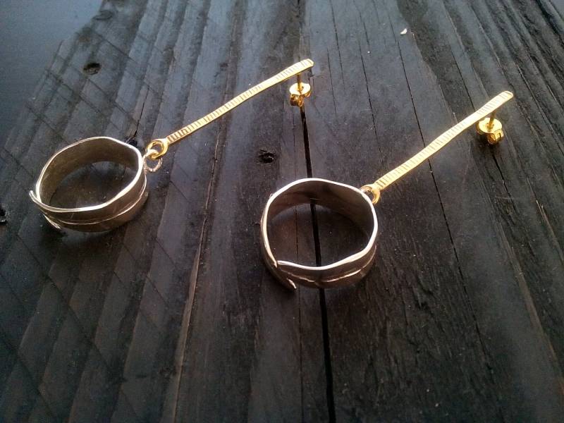 Ohrringe Silber Und Gold Ohrringe Silber Und Gold von MoonlightJewelArt