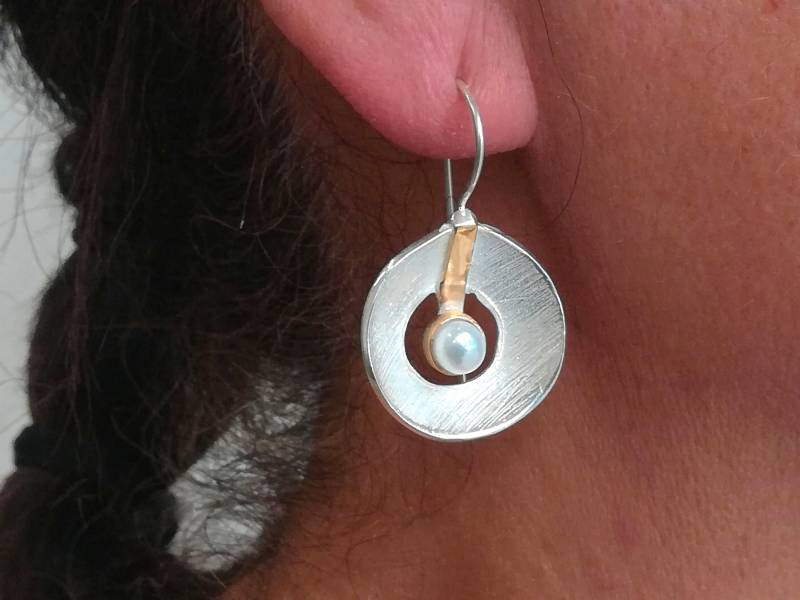 Silber-Ohrringe Mit Perlen - Hochzeit Ohrringe Silber-Ohrringe Mit Perlen - Hochzeit Ohrringe von MoonlightJewelArt