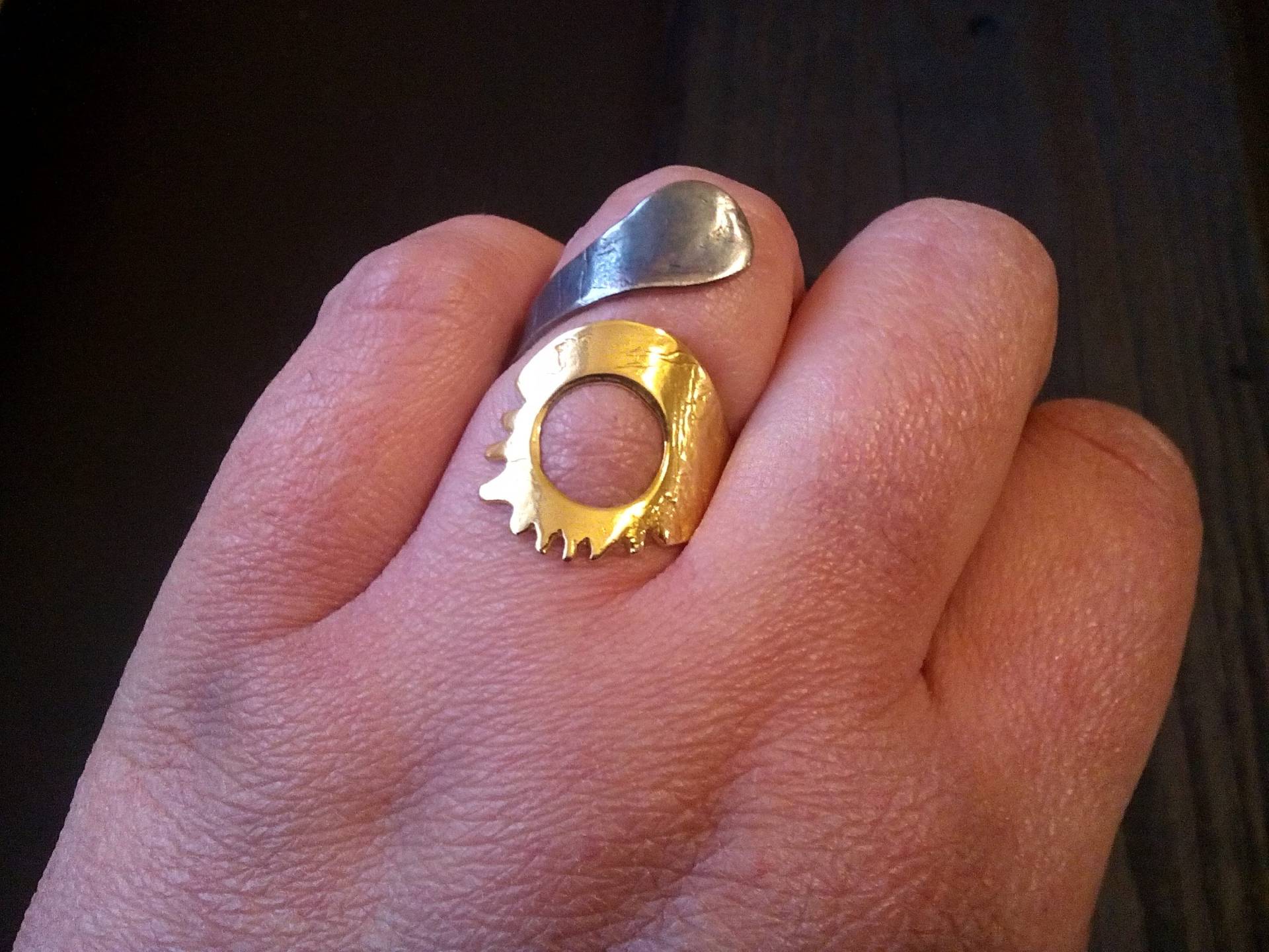 Silber Und Gold Ring Silber Und Gold Ring von MoonlightJewelArt