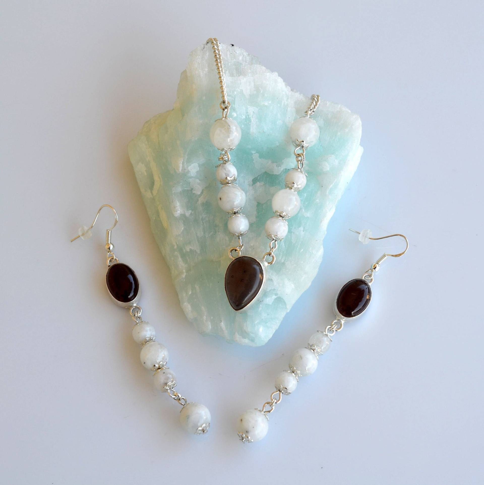Amethyst Anhänger, Mondstein Halskette, Edelstein Ohrringe, Ohrringe, Ooak, 176 Amethyst Anhänger, Mondstein Halskette, Edelstein Ohrringe, Ohrringe, Ooak, 176 von MoonlightSprite