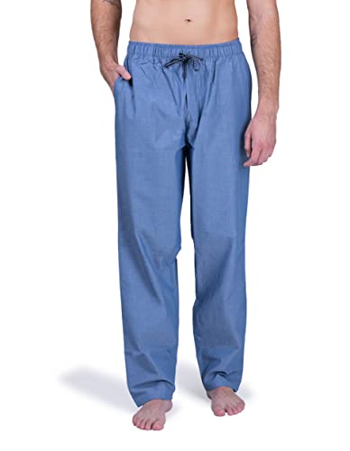 Moonline - Herren Webhose Freizeithose Loungewear aus 100% Baumwolle, Farbe:Jeansblau, Größe:46-48 von Moonline