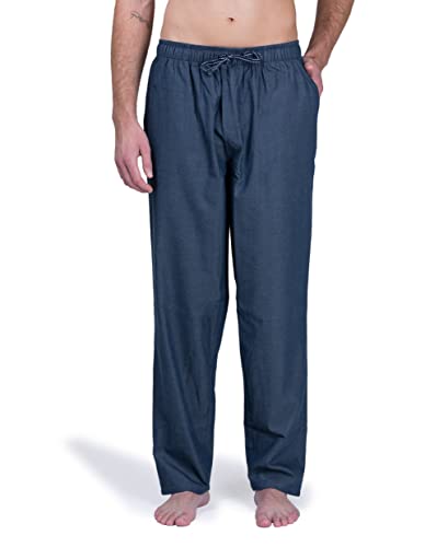 Moonline - Herren Webhose Freizeithose Loungewear aus 100% Baumwolle, Farbe:Navy_Denim, Größe:58-60 von Moonline