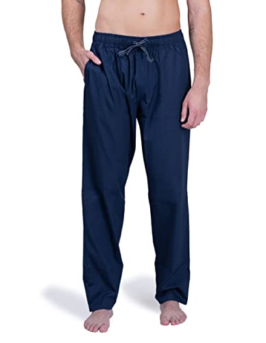 Moonline - Herren Webhose Freizeithose Loungewear aus 100% Baumwolle, Farbe:Navy_pur, Größe:50-52 von Moonline