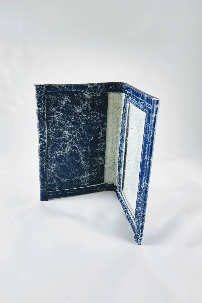 Knistern Sie Blau Leder Id-Kartenhalter Knistern Sie Blau Leder Id-Kartenhalter von MoonshineLeatherCo