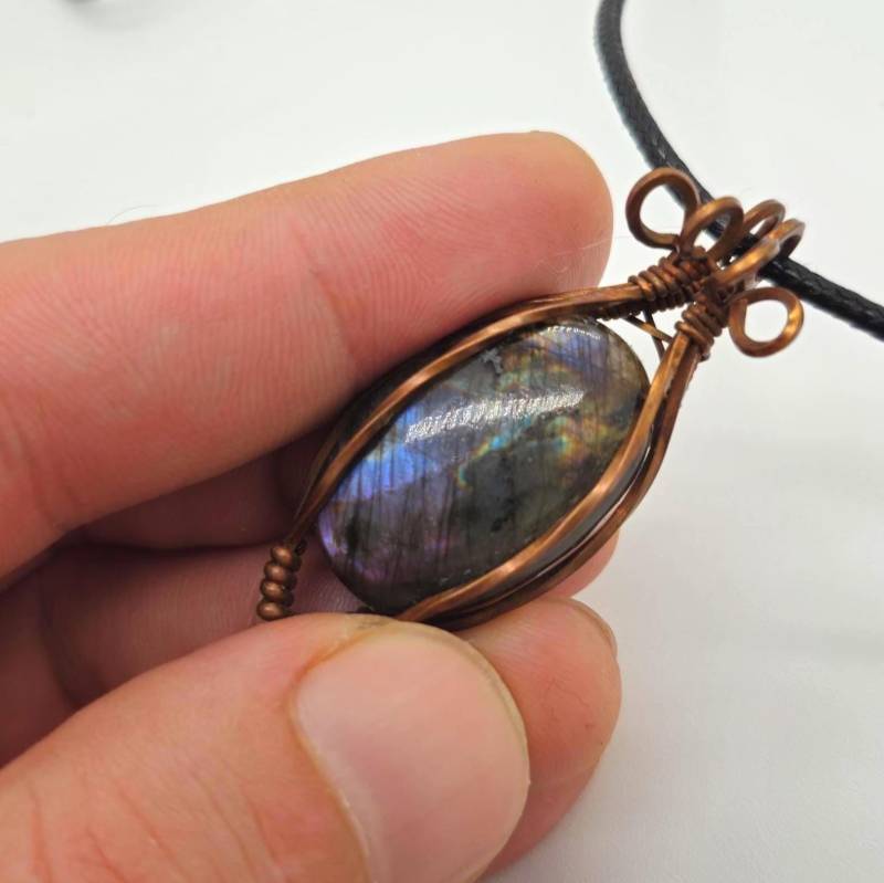 Labradorit Kupfer Gewickelt Anhänger Handgemachte Patina Edelstein Labradorit Kupfer Gewickelt Anhänger Handgemachte Patina Edelstein von MoonsideInn