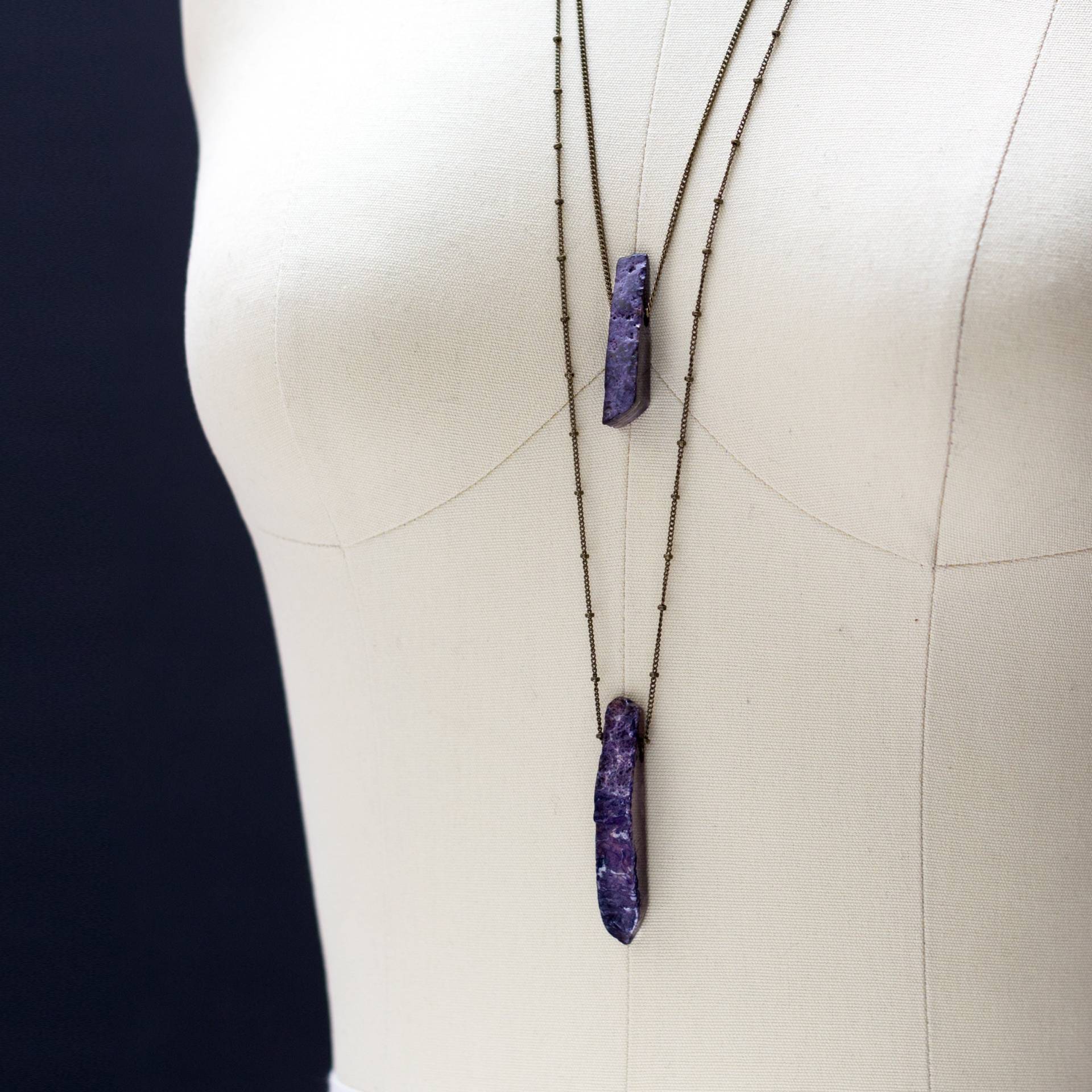 Achat Doppel Kette Halskette Achat Doppel Kette Halskette von MoonspineDesign