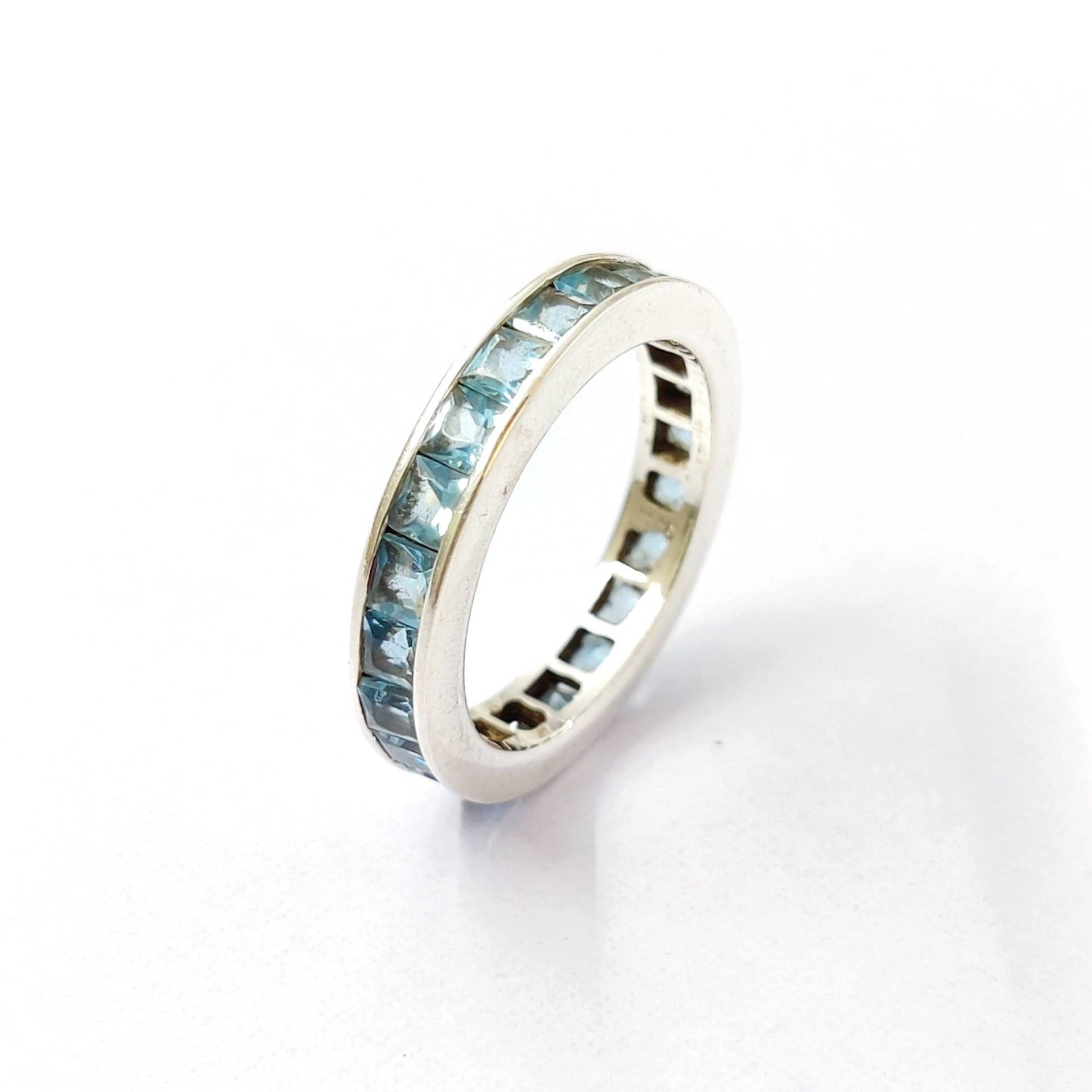 Blauer Quarz Edelstein 925 Sterling Silber Ring, Schöne Stein Ring Schmuck Für Valentinstag, Geschenk Sie, Erschwingliche von Moonstoneringstore