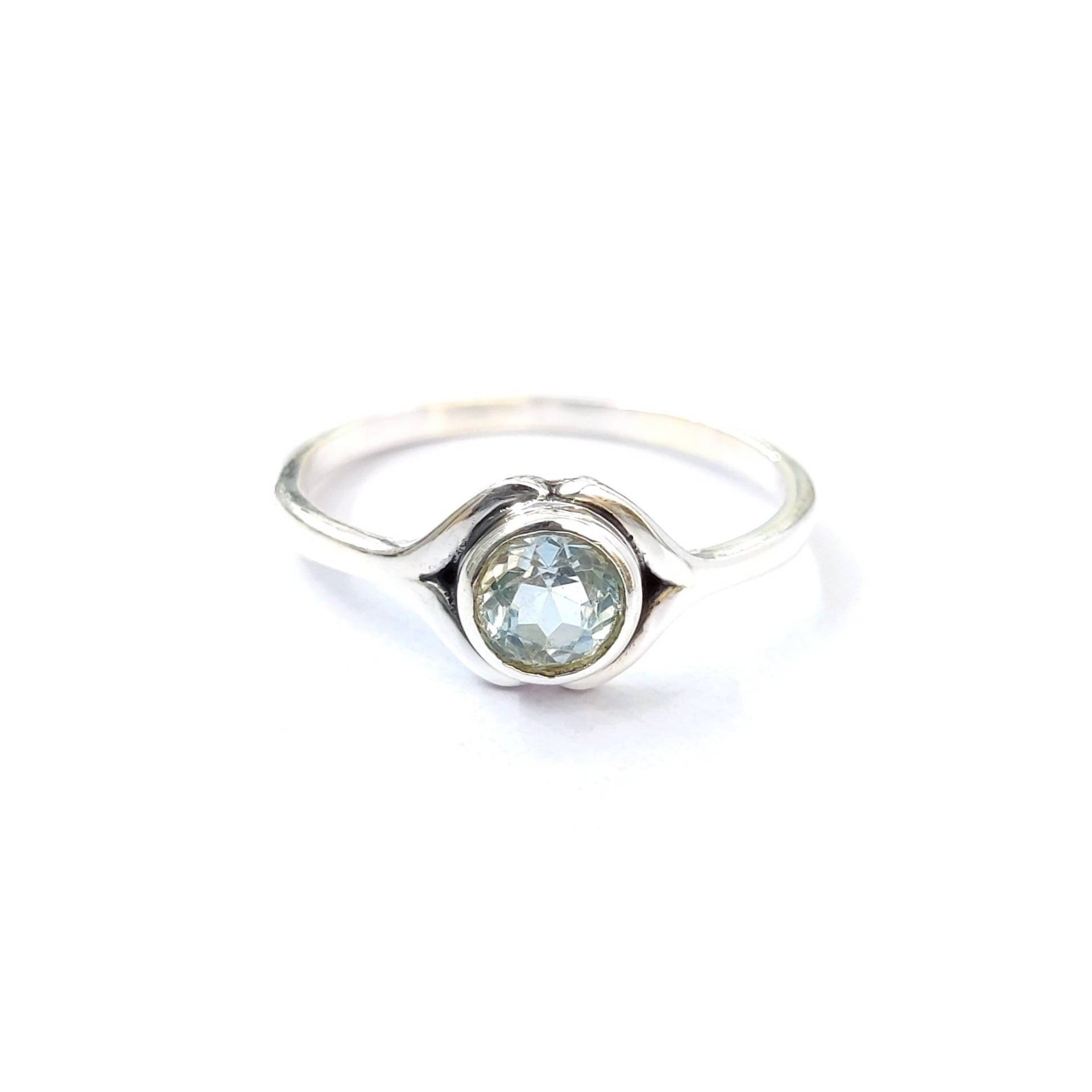 Blautopas Edelstein Silberring 925 Sterling Silber Ring Für Frauen Schmuck von Moonstoneringstore