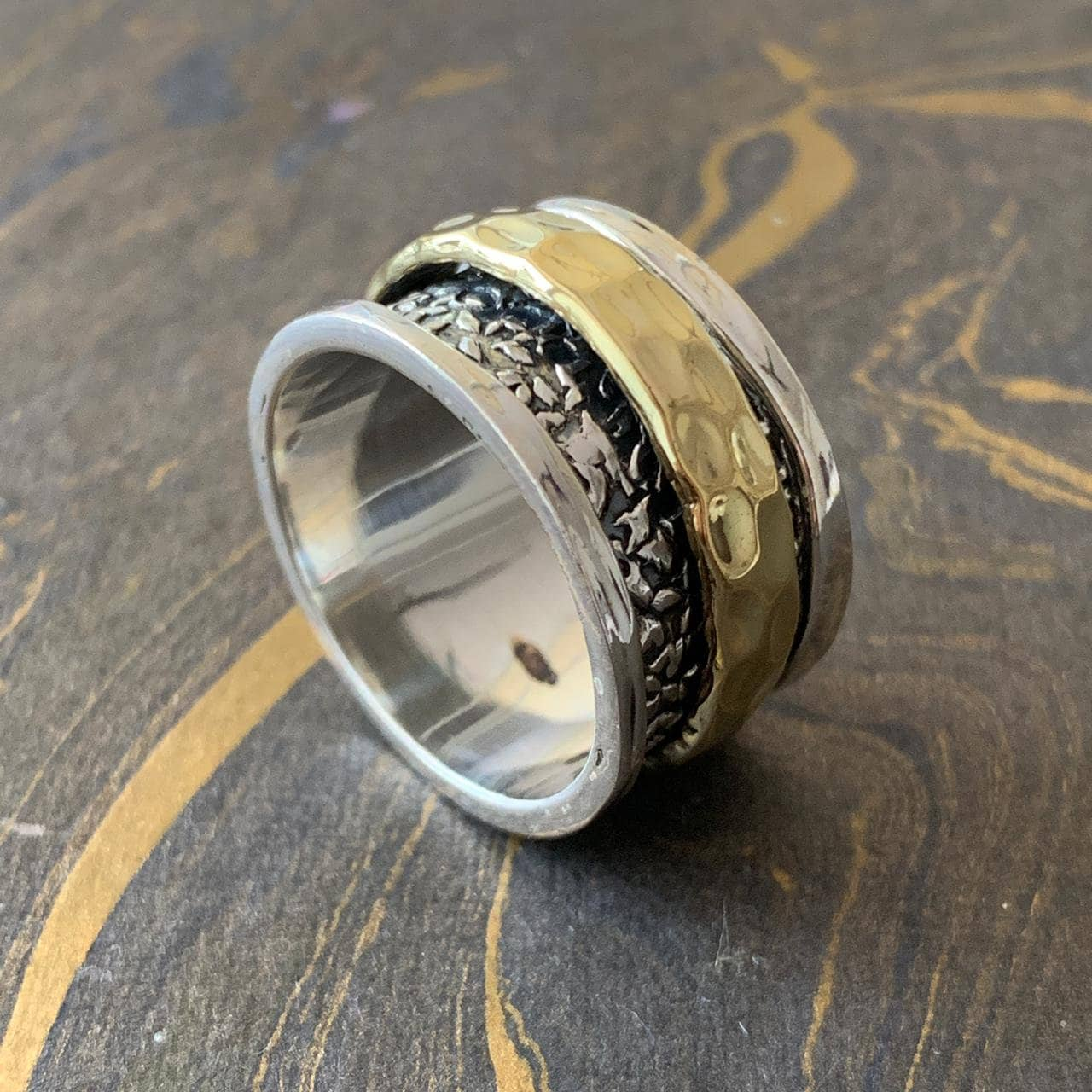 Designer Spinner Ring 925 Sterling Silber Mode Fidget Silberring Angst Daumenring Für Geschenk von Moonstoneringstore