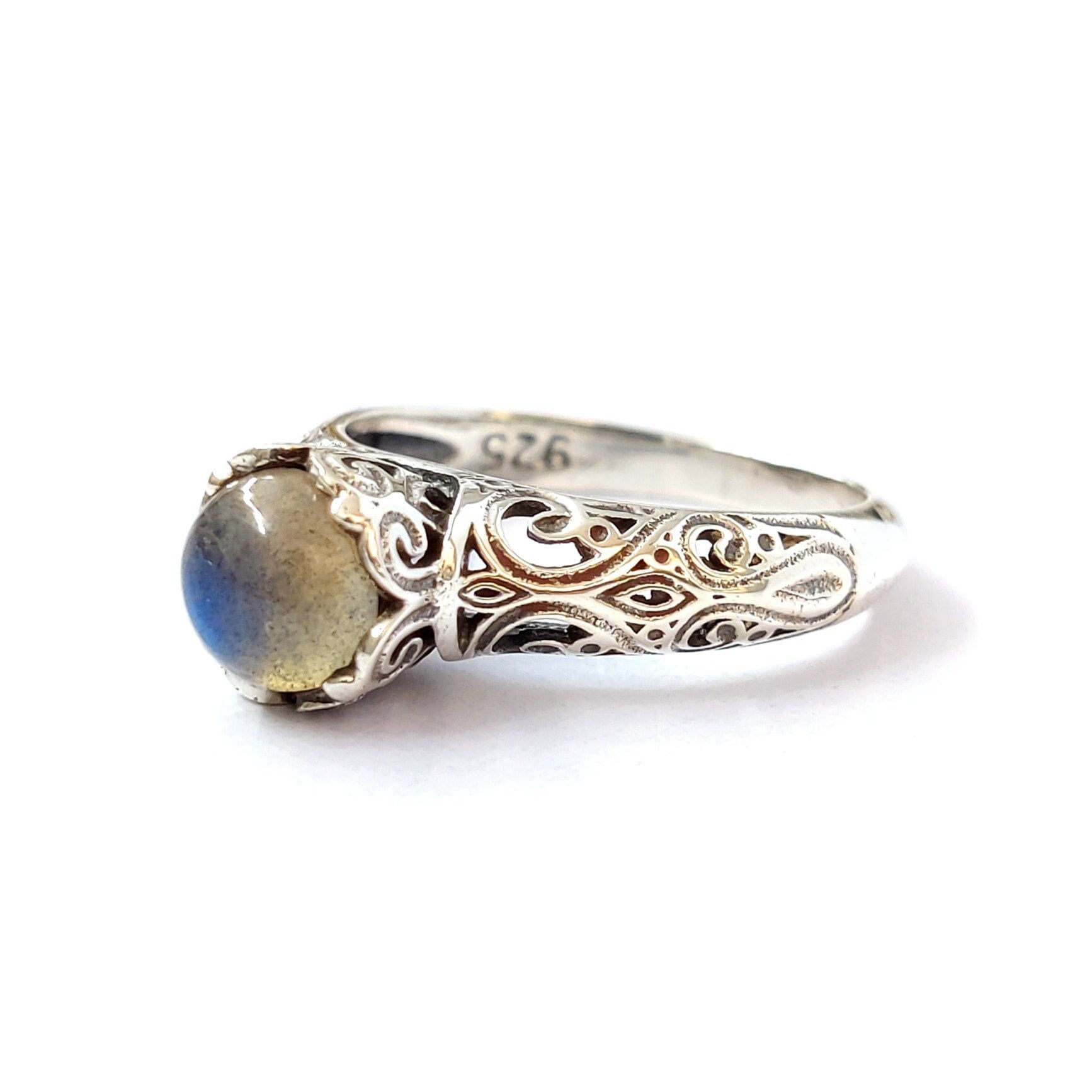 Labradorit Edelstein 925 Sterling Silber, Handgemachter Ring, Blauer Stein Frauen Erschwinglicher Silberschmuck Für Und Männer von Moonstoneringstore