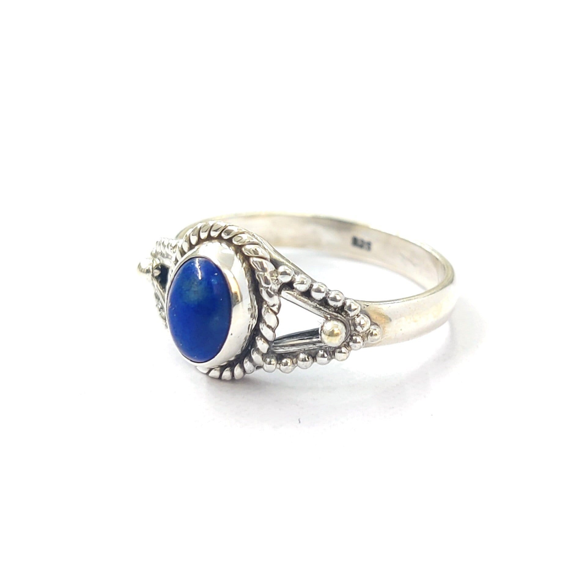 Lapis Lazuli Silber Ring-Gestempelter Ring-Designer Ring-Handmade Ring-Weisheitsstein-Schöner Ring-Blauer Stein-Mode Ring-925 Sterling Silber von Moonstoneringstore