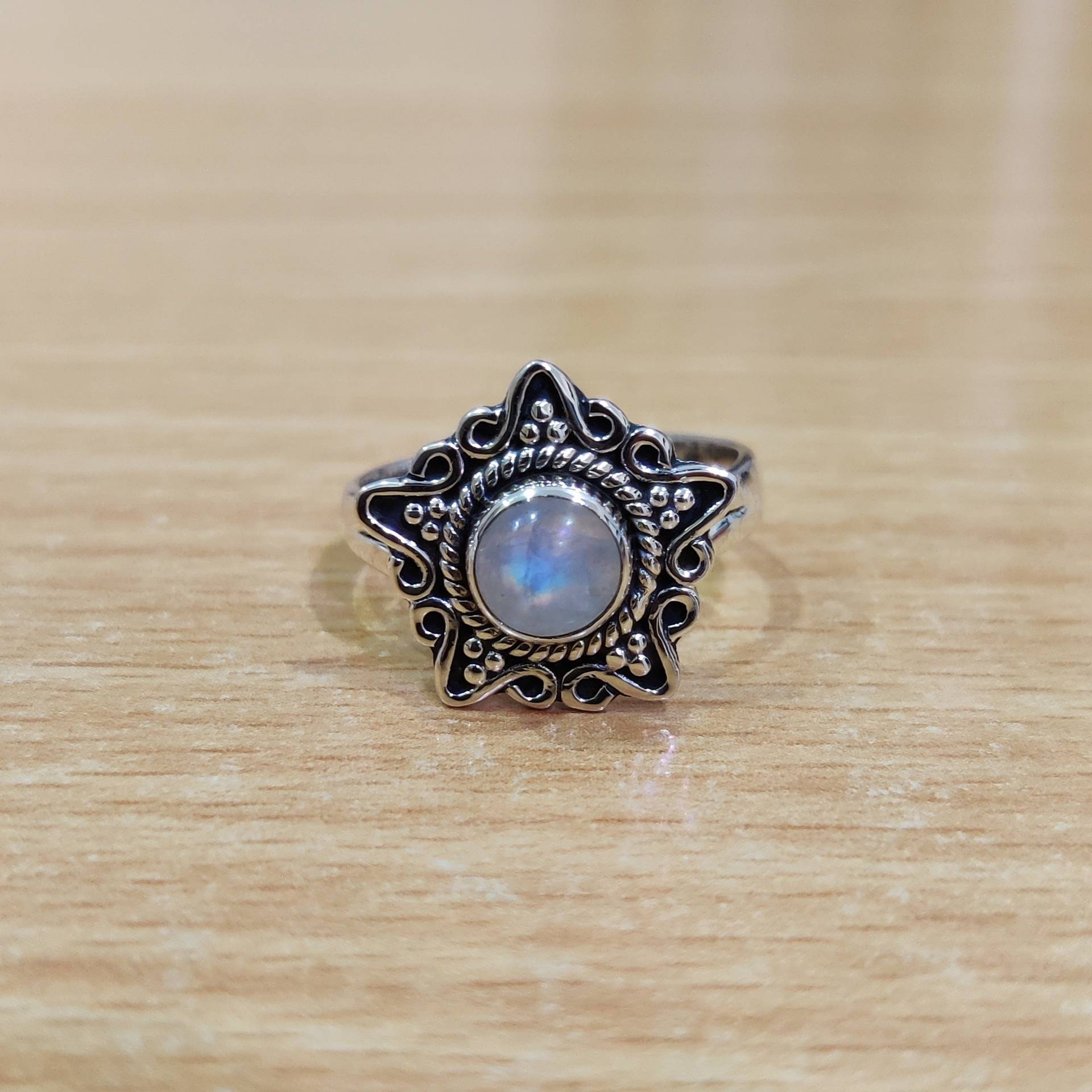 Mondstein Ring, Handgemachter Boho 925 Sterling Silber Natürlicher Edelstein Ring Für Frauen, Geschenke Sie von Moonstoneringstore