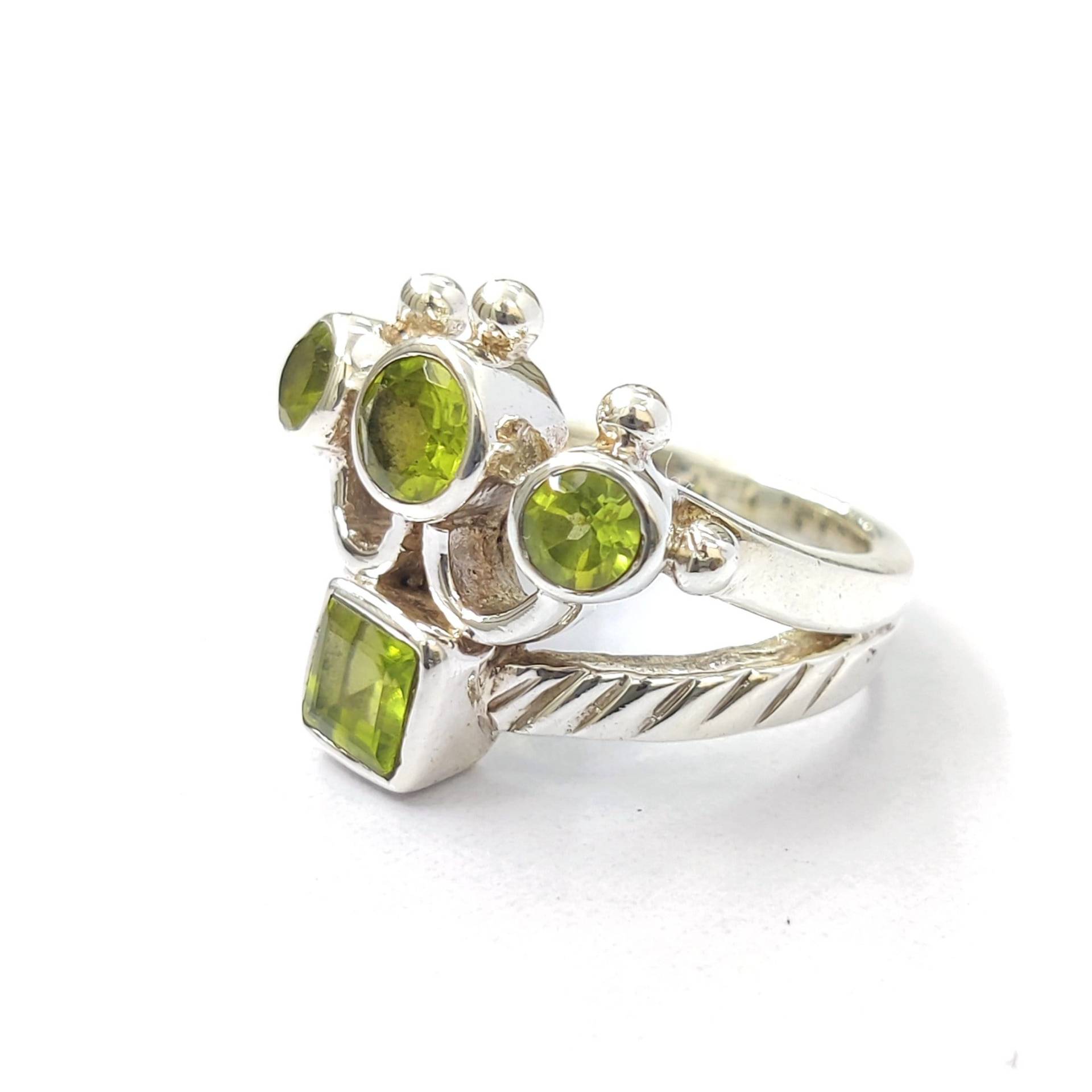 Peridot Edelstein 925 Sterling Silber Frauen Handgemachter Ring Natürlicher Verlobungsring Für Sie, Ring Geschenk, Budget Freundliche Geschenke von Moonstoneringstore