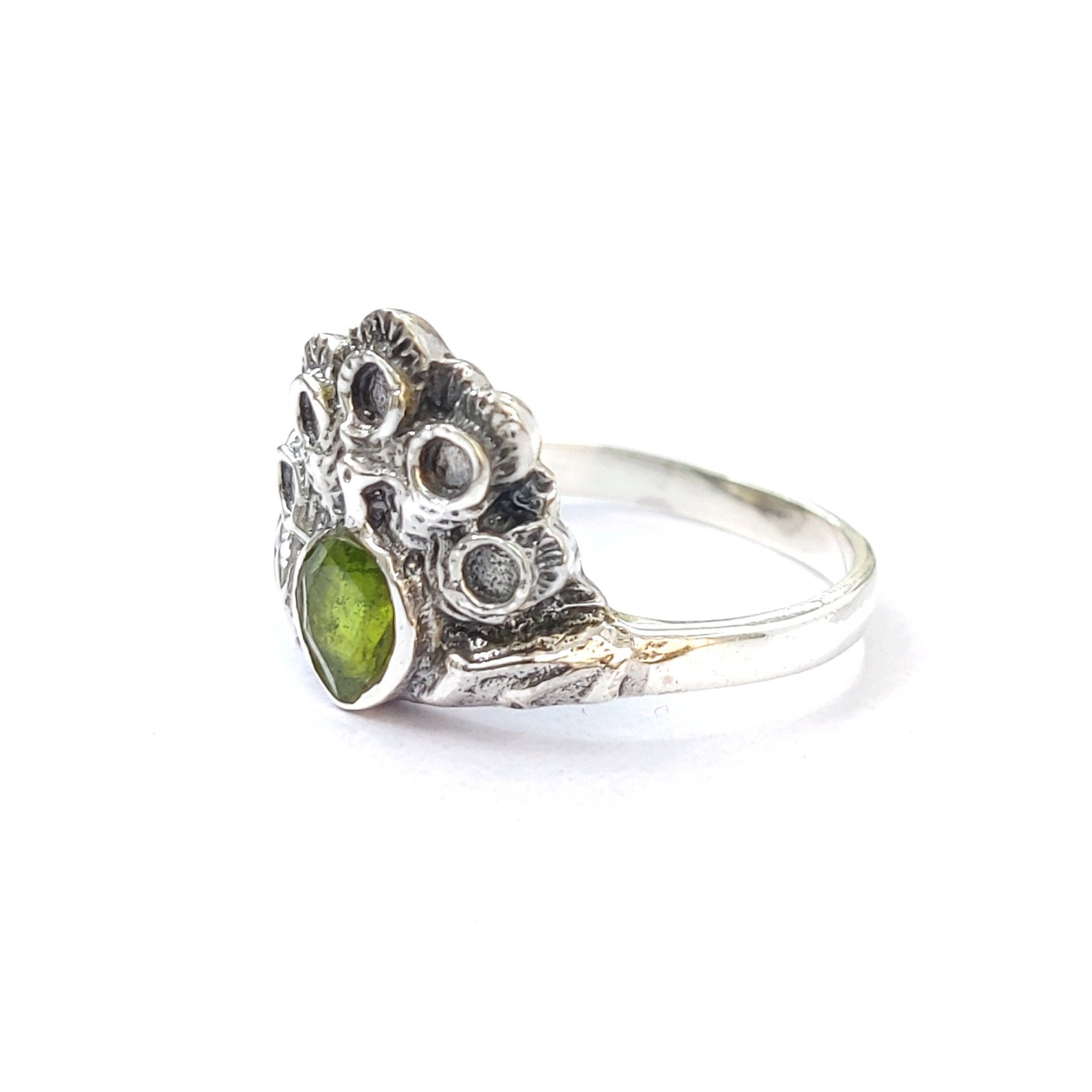 Peridot Silberring 925 Sterling Silber Ring Bester Für Geschenk Reiner Frauenring Handgemachter Edelsteinring Verlobungsring Etsy von Moonstoneringstore