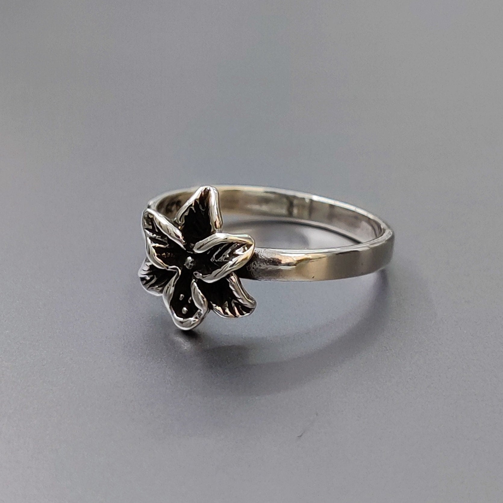 Schlichte Blume Ring-925 Sterling Silber Ring-Frauen Ring-Handmade Ring-Schöne Ring-Beste Ring Für Geschenk-Designer Ring-Daumen von Moonstoneringstore