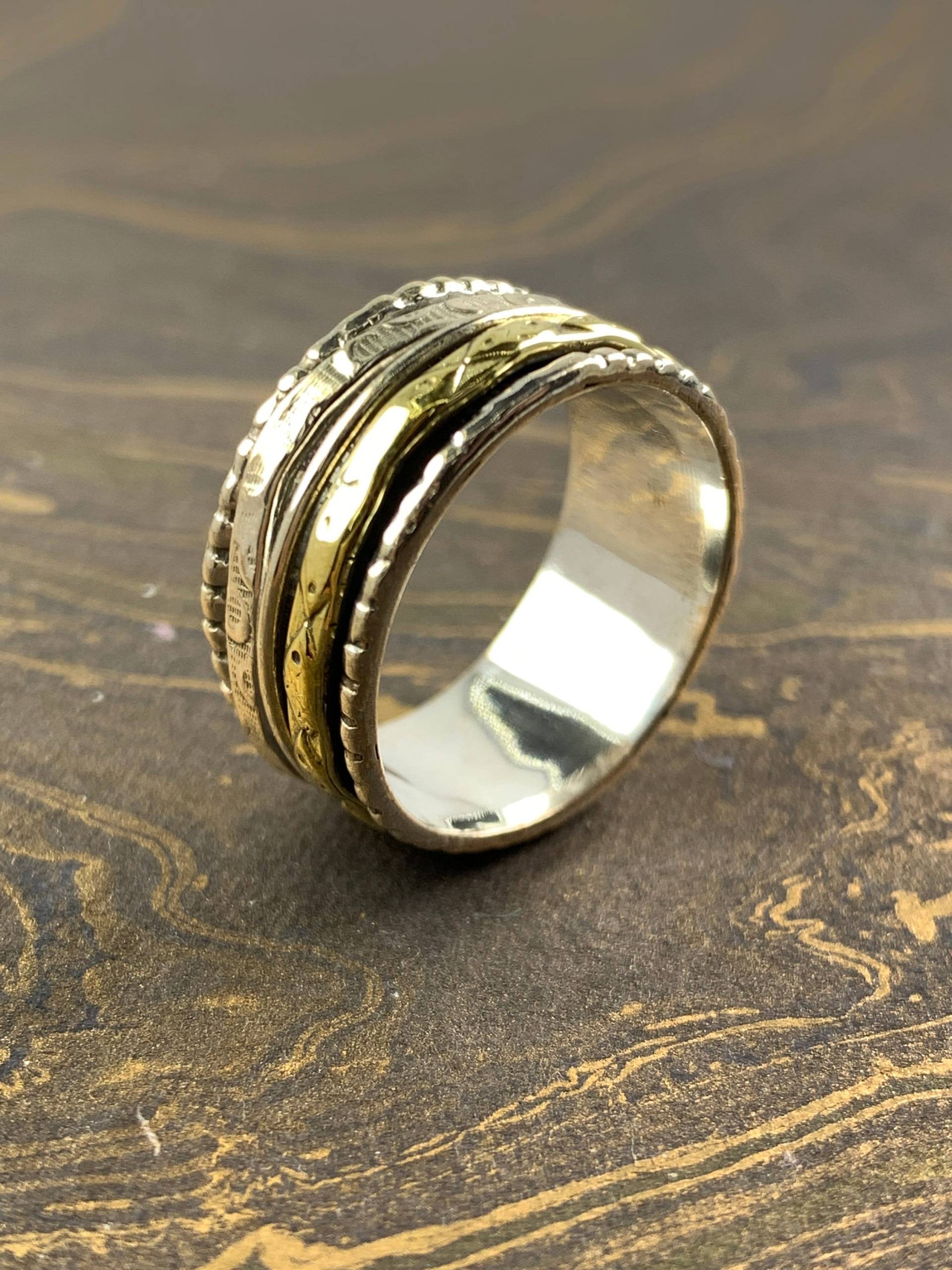 Schlichter Silber Ring-Spinner Ring-925 Sterling Silber-Angst Ring-Handgemachter Ring-Multi Spins Ring-Daumen Ring-Zappeln Ring-Versprechen Ring von Moonstoneringstore