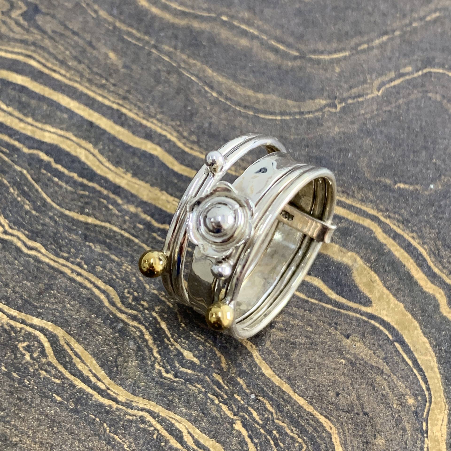 Schlichter Spinner Ring-925 Sterling Silber-Multi Spins Ring-Zappeln Ring-Angst Ring-Handgemachter Ring-Daumen Ring-Stress Ring-Bester Ring Für von Moonstoneringstore