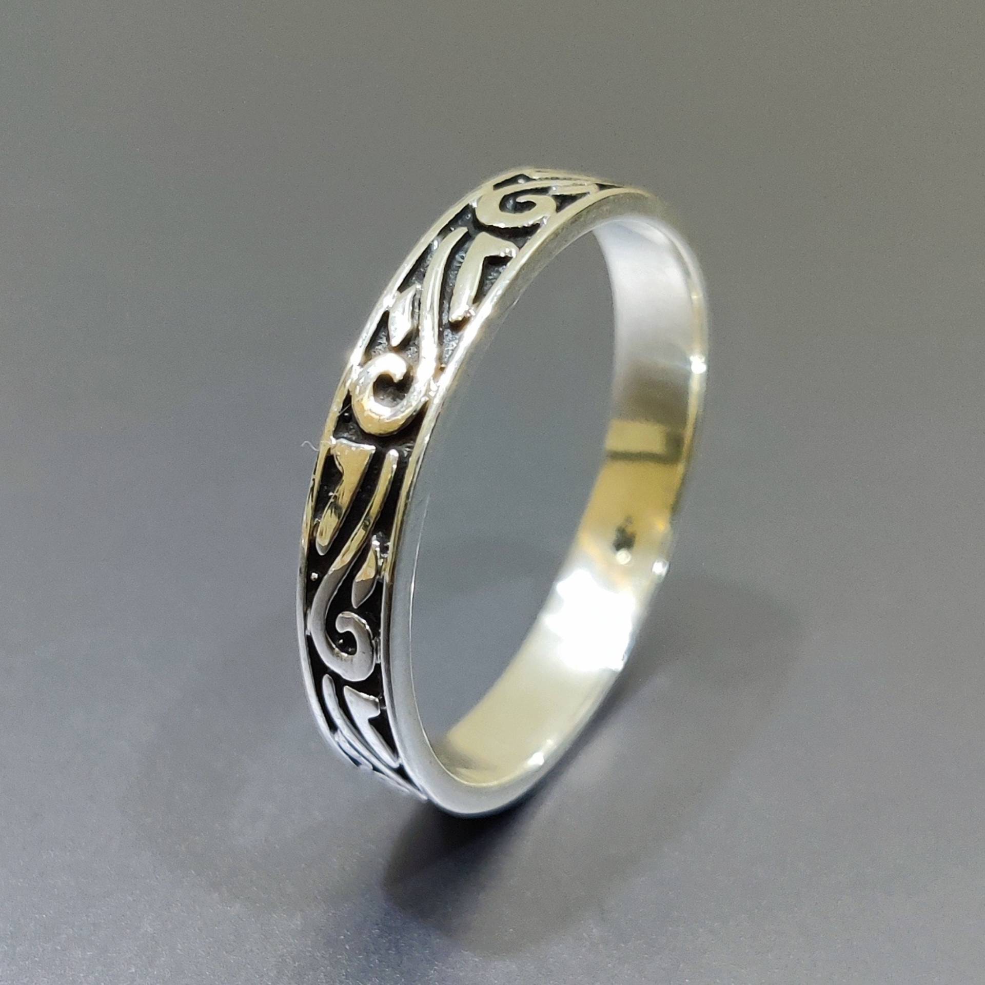 Silberschlichter Ring 925 Sterling Silberring Männerring Designer Reiner Frauenring Für Geschenk Daumenring Handgemachter von Moonstoneringstore