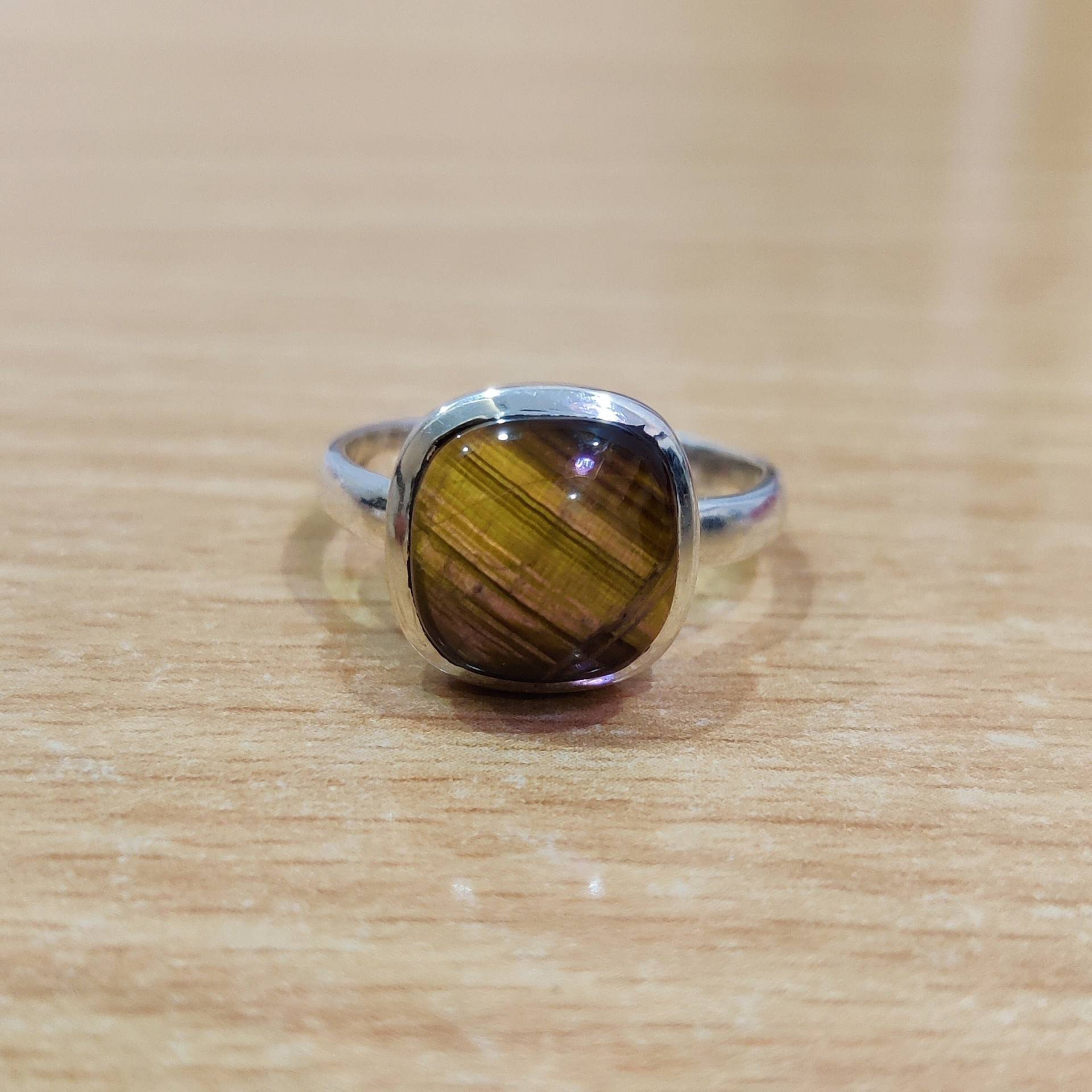 Tigerauge Ring, 925 Sterling Silber Natürlicher Edelstein Geschenk Für Sie, Ring Frauen, Onyx Handgemachter von Moonstoneringstore