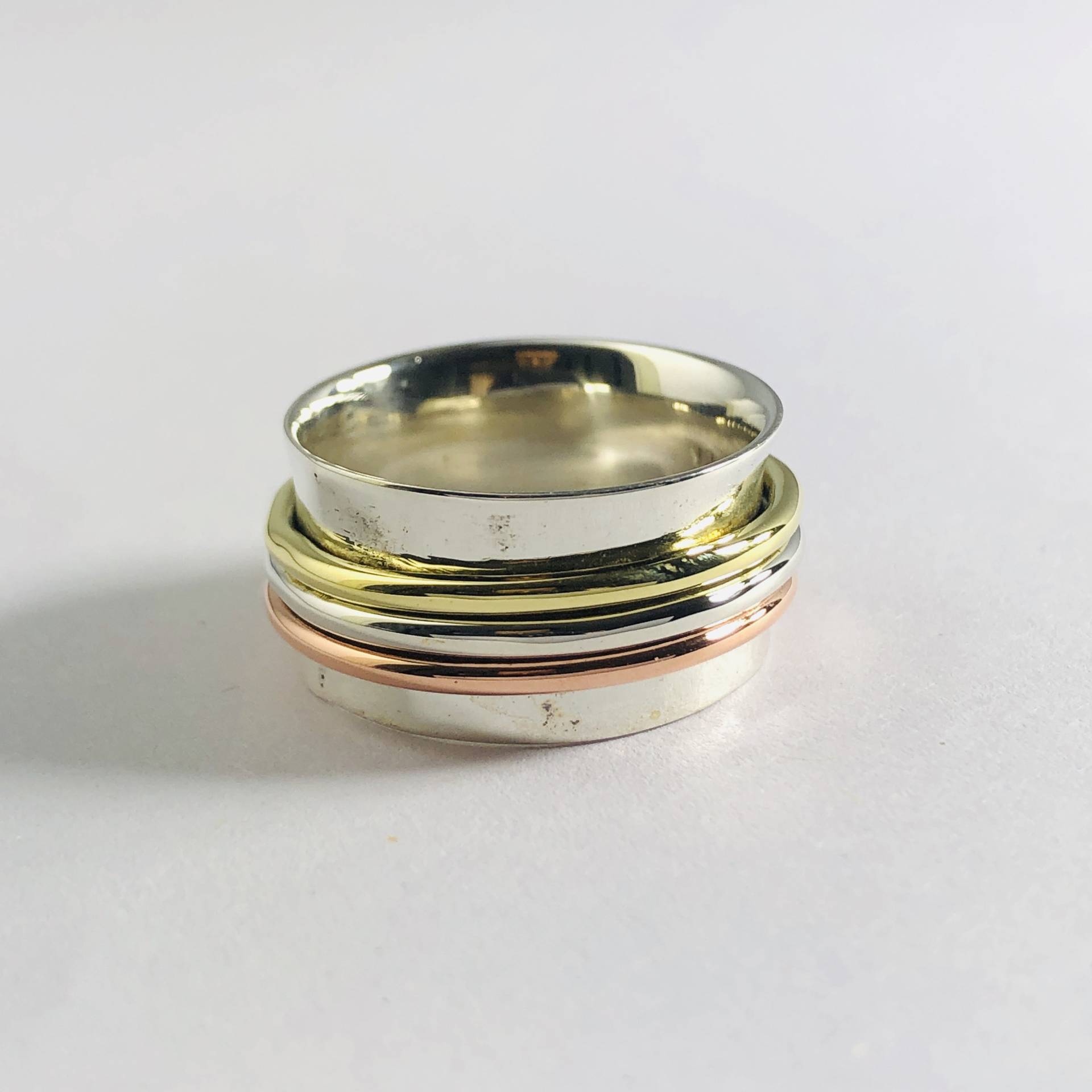 Trending Spinner Ring 925 Sterling Silber-Multi Spin Ring-Zappeln Ring-Handgemachter Ring-Angst Ring-Daumen Ring-Ring Für Geschenk-Stress Relief von Moonstoneringstore