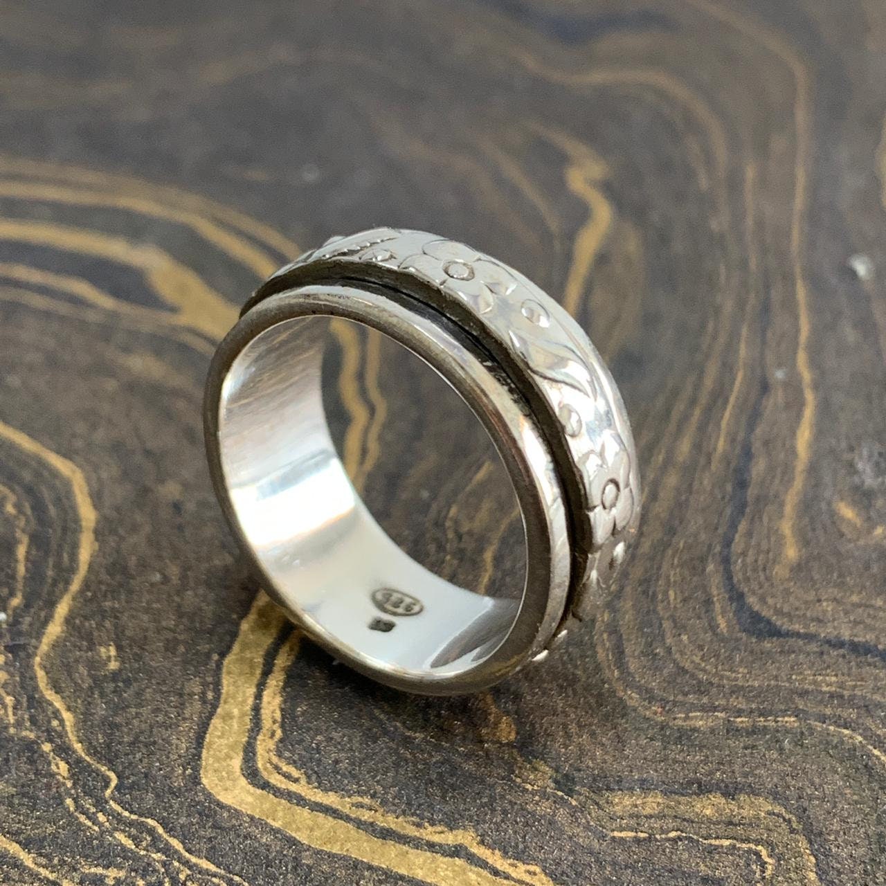Trending Spinner Ring-Fidget Ring-Angst Ring-925 Sterling Silber-Handmade Ring-Multi Spins Ring-Daumen Ring-Stress Relief-Ring Für Geschenk von Moonstoneringstore