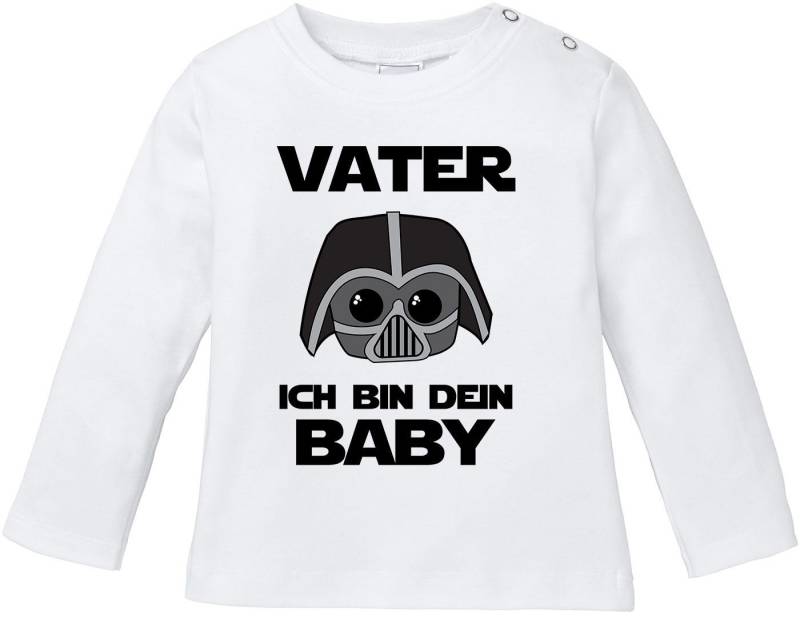 Baby Langarmshirt Vater Ich Bin Dein Bio Baumwolle Babyshirt Jungen Mädchen Lustig Spruch Nerd Longsleeve Shirt Moonworks® von MoonworksStore