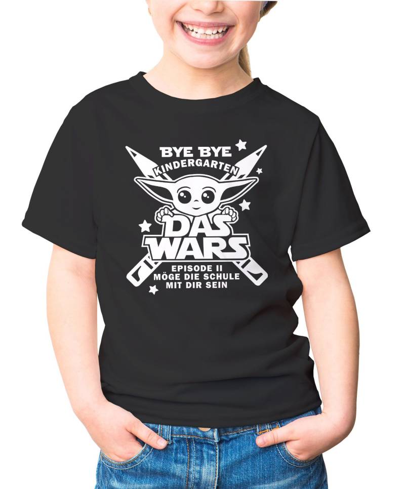 Kinder T-Shirt Jungen Bye Kindergarten- Das Wars - Episode 2 Möge Die Schule Mit Dir Sein Geschenk Zur Einschulung Schulanfang Star von MoonworksStore