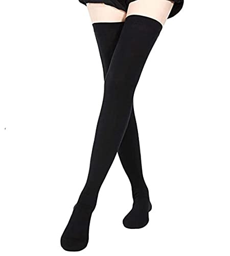 LUMoony MoonyLI 1 Paar extra lange Socken Lange Baumwollstrick Warme dicke hohe lange Stiefelstrümpfe Beinlinge Strumpfhosen lange Strümpfe Damen Oberschenkel hohe Socken von LUMoony