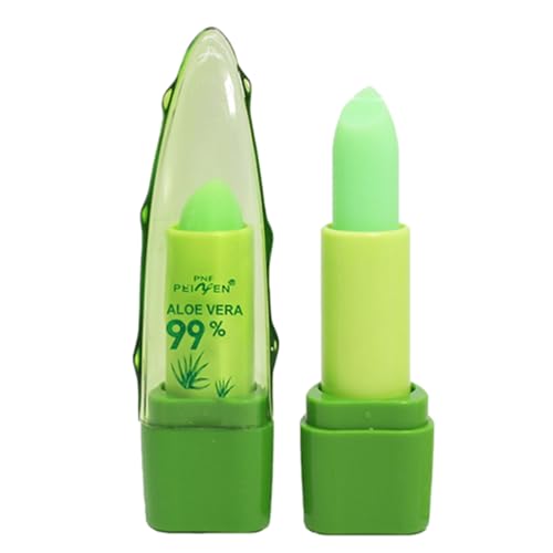 Aloe Farbwechselnder Lipgloss,Temperatur-Lippenstift mit Farbwechsel - Farbwechselnder Aloe-Lippenbalsam, Gelee-Lippenstift, feuchtigkeitsspendender Farbwechsel-Lippenbalsam für Frauen Moonyan von Moonyan