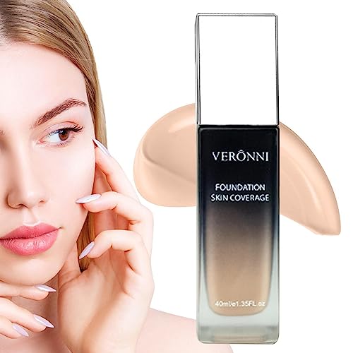 Foundation-Volldeckung | Make-up-Grundlage für das Gesicht | 1,35 Oz Hydrating Concealer Foundation, feuchtigkeitsspendende Basis-Flüssigkeits-Cover-Creme für Mischhaut und fettige Haut Moonyan von Moonyan