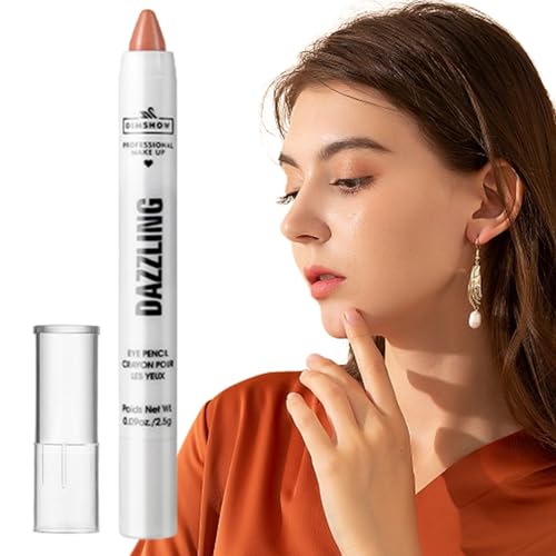 Highlighter-Lidschattenstift - Wischfester Highlighter-Lidschattenstift Glitzer-Lidschatten-Eyeliner-Stift - Augen-Make-up zum Aufhellen liegender Seidenraupen, Augen-Aufheller-Stick für Moonyan von Moonyan