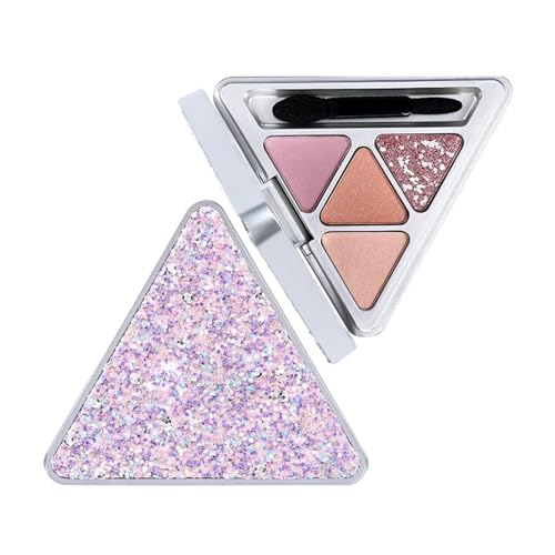 Lidschattenpalette für braune Augen - 4 Farben Glitzer-Make-up-Palette | Professionelle Lidschatten-Kosmetik – wasserfeste Pigment-Lidschatten-Palette, Glitzer-Make-up-Palette, bunte Moonyan von Moonyan