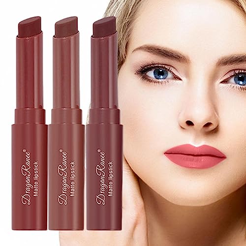 Lippenstift-Geschenkset - 3 Stück einziehbare Lippenstifte für Damen | Langlebiger Lipgloss mit natürlichen Inhaltsstoffen, tragbares Make-up für Frauen Moonyan von Moonyan