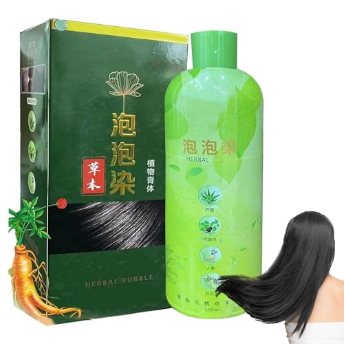 Sofortiges Haarfärbe-Shampoo - 3-in-1-Haarfärbespülung mit Pflanzenessenz - Haarpflegemittel für Männer, Frauen und alte Männer für graues Haar oonyan von Moonyan