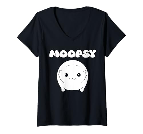 Damen Moopsy No Bones, niedlich, für Mädchen, Jungen, Kinder T-Shirt mit V-Ausschnitt von Moopsy No Bones Cute For Girls Boys Kids
