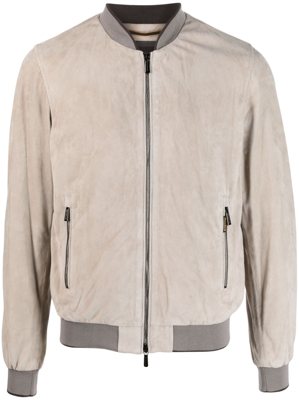 Moorer Bomberjacke aus Leder - Nude von Moorer