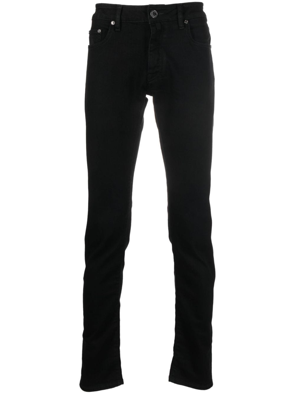 Moorer Halbhohe Tapered-Jeans - Schwarz von Moorer